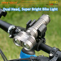 Maxtoch DX21 2pcs U2 diodo emissor de luz brilhante CREE inteligente de baixo peso bicicleta LED luz